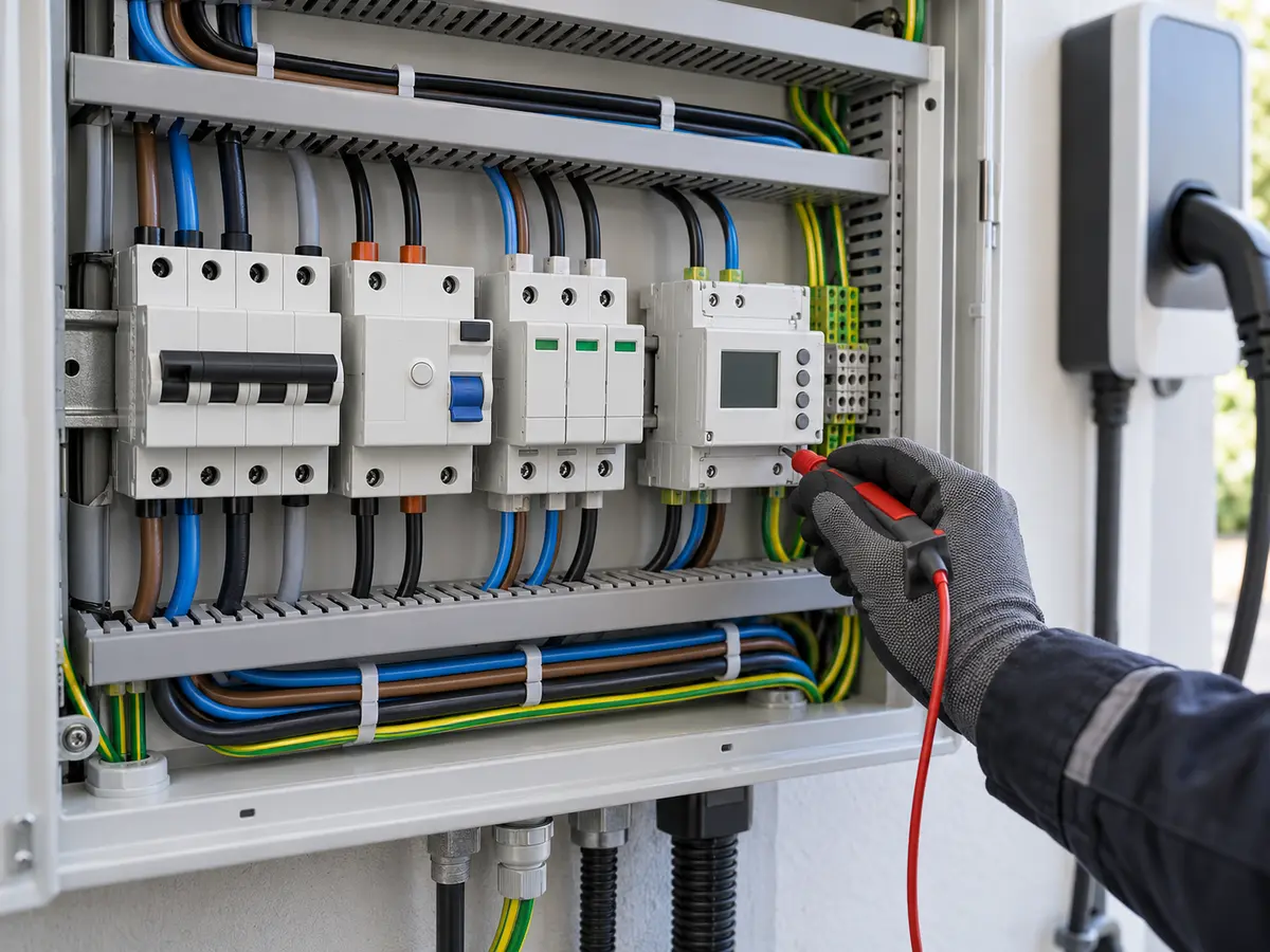 Detalle de protecciones y balanceador dinámico para un circuito de recarga